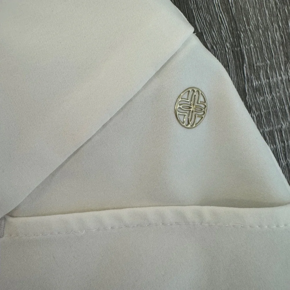 Lilly Pulitzer Luxletic Fairway Performance Twill Pants White Golf size 2 women